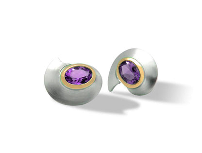 Wave Earring E9337 - E9337 Amethyst - Earring