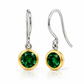 Brilliant Cut Gemstones Earrings in 14K Gold Plated Sterling Silver | E4113 - view 6
