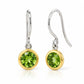 Blue Topaz and Citrine earrings in sterling silver, style E4113 - view 2