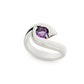 Amethyst and Blue Topaz ring in sterling silver, style R6997