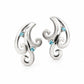 Blue Topaz and White Topaz earrings in sterling silver, style E7809