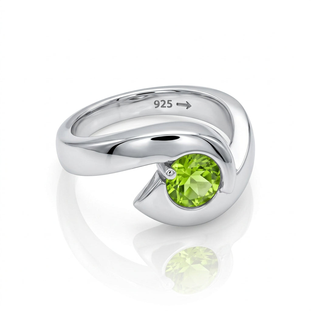 Amethyst and Blue Topaz ring in sterling silver, style R6997 - view 4