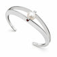 Blue Topaz and Cultured Pearl bracelet in sterling silver, style B3108 - view 2