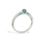 Black Tahitian Pearl and Paraiba Blue Topaz bracelet in sterling silver, style B3106 - view 2