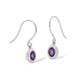 Amethyst and Iolite earrings in sterling silver, style E4113 - view 2