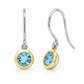 Brilliant Cut Gemstones Earrings in 14K Gold Plated Sterling Silver | E4113 - view 7