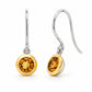 Blue Topaz and Citrine earrings in sterling silver, style E4113 - view 4