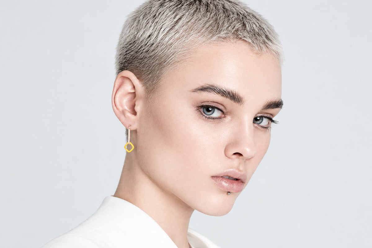 Sterling silver earrings, style E9858