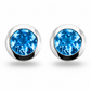 Amethyst and Blue Topaz earrings in sterling silver, style E3136 - view 2