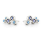 Tanzanite and Blue Topaz earrings in sterling silver, style E5188 - view 5
