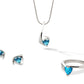 Blue Topaz and Iolite jewelry set in sterling silver, style SET155 - view 4