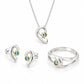 Amethyst and Blue Topaz jewelry set in sterling silver, style SET158 - view 2