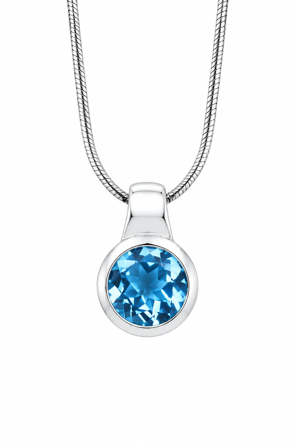 Amethyst and Blue Topaz pendant in sterling silver, style P6972