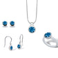 Amethyst and Blue Topaz jewelry set in sterling silver, style SET045 - view 5