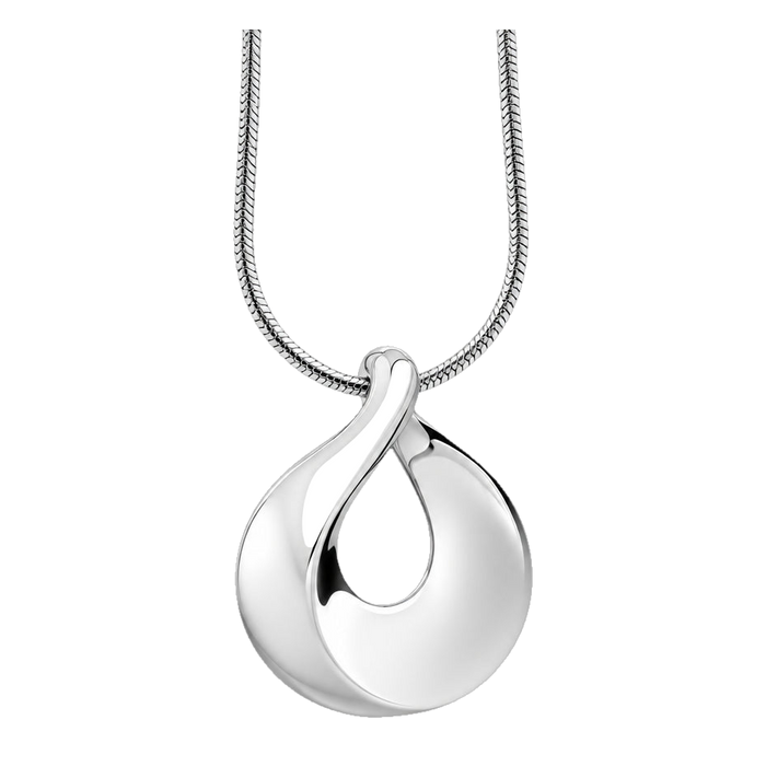 Polished Silver Pendant in 925 Sterling Silver