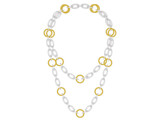 Sterling silver necklace, style N3435
