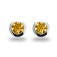 Brilliant Cut Gemstone Post Earring E3136 - E3136 Citrine - Earring