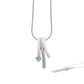 Blue Topaz and Rhodolite Garnet pendant in sterling silver, style P4127 - view 2