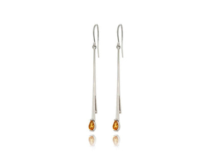 Pear Shape Gemstone Earring E9895 - Citrine - Earring