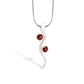 Blue Topaz and Garnet pendant in sterling silver, style P7561 - view 2