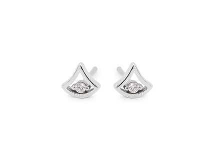 Blue Topaz and Emerald earrings in sterling silver, style E3940 - view 13