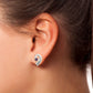 Amethyst and Blue Topaz earrings in sterling silver, style E1819