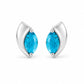 Amethyst and Blue Topaz earrings in sterling silver, style E9298 - view 11