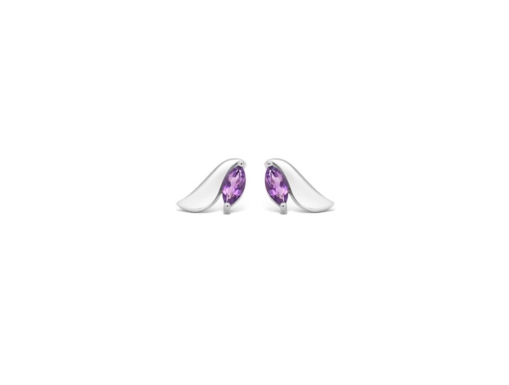 Angel Wing Gemstone Earring *E9290 - E9290 Amethsyt - Earring