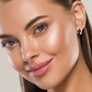 Amethyst and Blue Topaz earrings in sterling silver, style E3059 - view 2