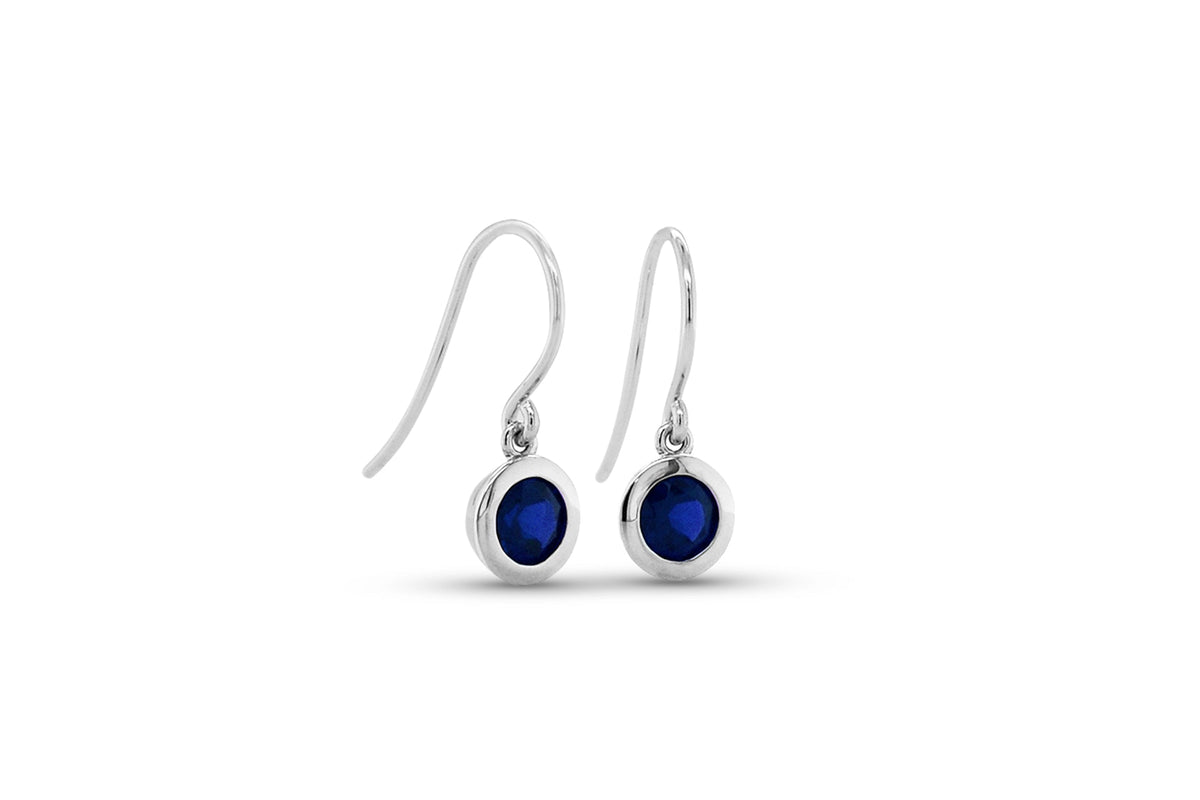 Amethyst and Iolite earrings in sterling silver, style E4113 - view 8
