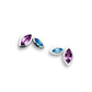 Blue Topaz and Peridot earrings in sterling silver, style E4211 - view 4