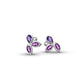 Amethyst, Iolite and White Topaz earrings in sterling silver, style E4302