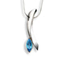 Amethyst and Blue Topaz pendant in sterling silver, style P6118 - view 2