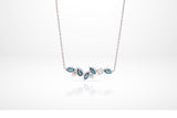 Gemstone Necklace N3448 - N3448 London Blue Topaz w/ White Topaz - Necklace