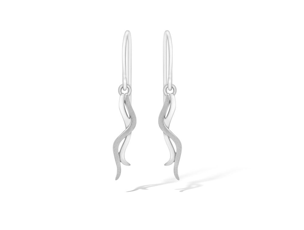 Two Tone Silver Earring E6228 - Earring