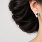 Blue Topaz and London Blue Topaz earrings in sterling silver, style E9328 - view 3