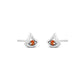 Blue Topaz and Emerald earrings in sterling silver, style E3940 - view 12