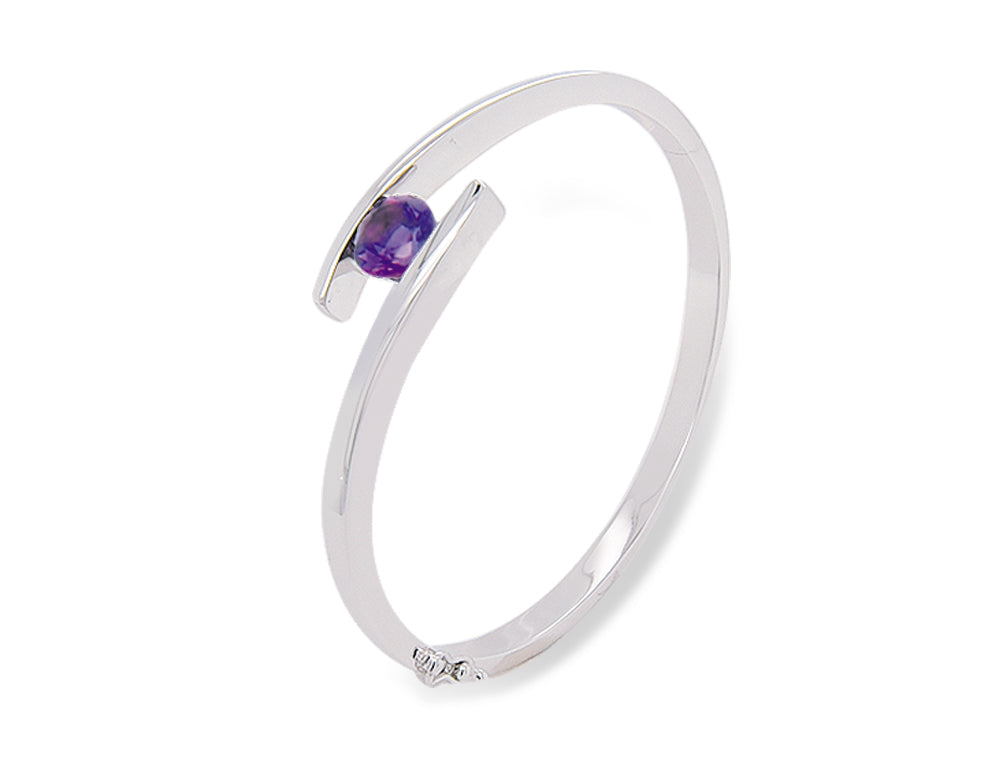 Amethyst and Blue Topaz bracelet in sterling silver, style B1686 - view 9