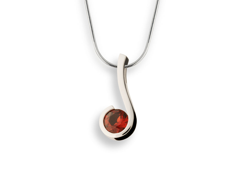 Amethyst and Garnet pendant in sterling silver, style P4242 - view 5