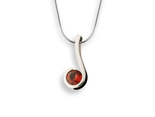 Amethyst and Garnet pendant in sterling silver by Joryel Vera, style P4242 - view 5