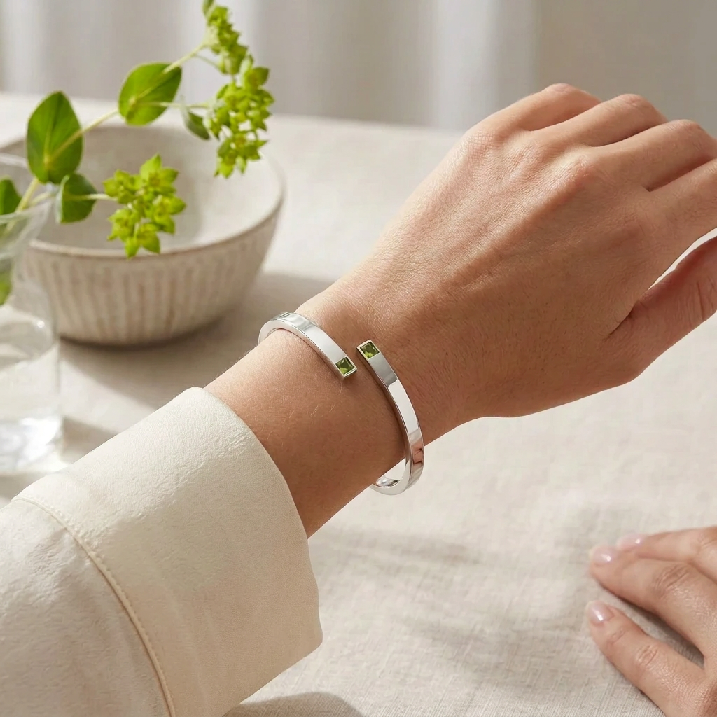 Limited Edition Gemstone Bracelet in 925 Sterling Silver | B1300 - view 2