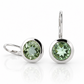 Blue Topaz and Green Amethyst earrings in sterling silver, style E3140 - view 4
