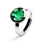 Blue Topaz and Green Amethyst ring in sterling silver, style R3329 - view 2