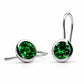 Blue Topaz and Green Amethyst earrings in sterling silver, style E3140 - view 3