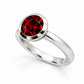 Amethyst and Blue Topaz ring in sterling silver, style R3328 - view 5