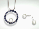 A CIRCLE OF COLOR W/ 8 MM WHITE Pearl - Charizzma Jewelry