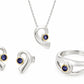 Amethyst and Blue Topaz jewelry set in sterling silver, style SET158 - view 3