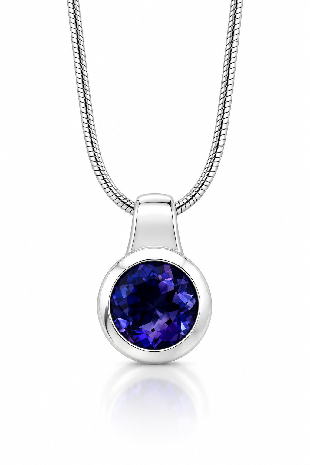 Amethyst and Blue Topaz pendant in sterling silver, style P6972 - view 6