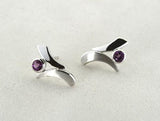 E7370 JUMPING FOR JOY AMETHYST EARRING - Charizzma Jewelry