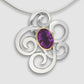 Floral Gemstone Pendant P6493 - P6493 Amethyst - Pendant